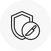 Knife-friendly design icon