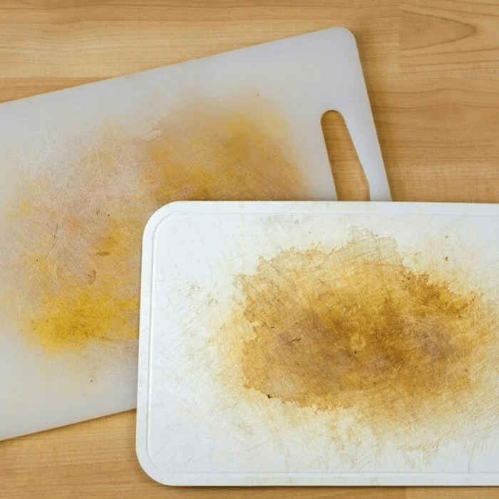 Worn plastic cutting boards